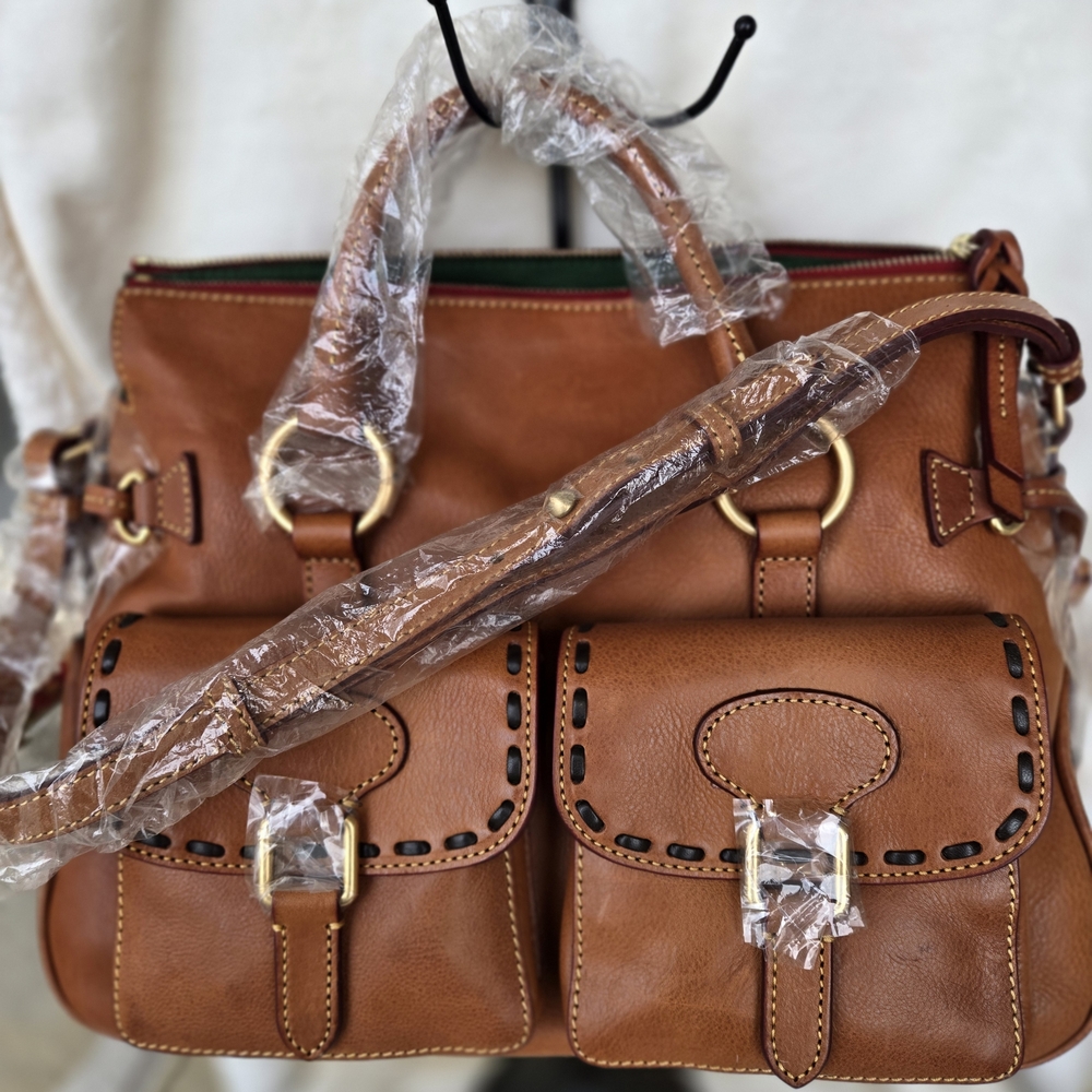 NWT Dooney And Bourke Double Pocket Satchel